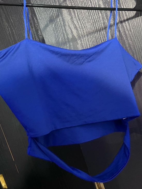 Tops - Cobalt Blue Spaghetti Strap Crop Top